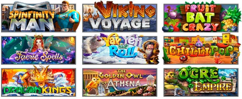 Spielautomaten - Spinfinity-Mann, Wikingerreise, Feenzauber, Chili-Pop, Oger-Imperium