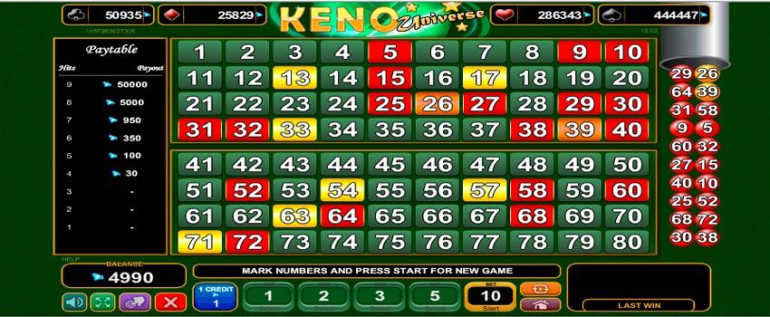 EGT interaktiver Anbieter - Online Keno