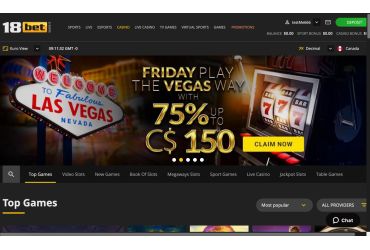 18wette Kasino - Hauptseite.