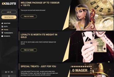 1xslots - Promotionsseite des Casinos