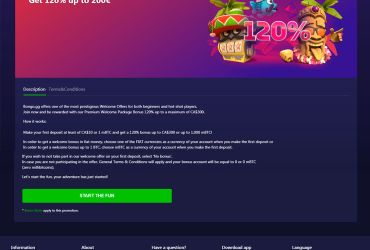 Bongo Casino - Aktionsseite