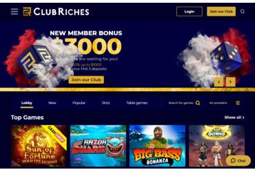 Club Riches Casino - Hauptseite