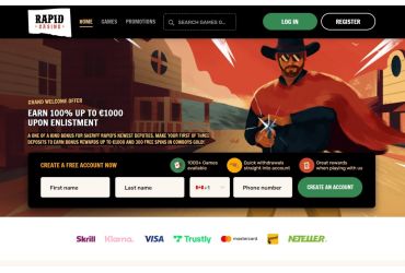 Rapid Casino - Hauptseite