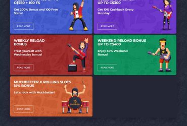 Rolling Slots Casino - Liste der Aktionen