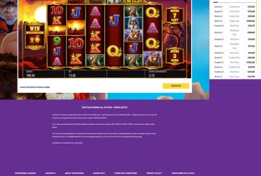 Yako Kasino - Spielautomat "Buffalo Rising Megaways".