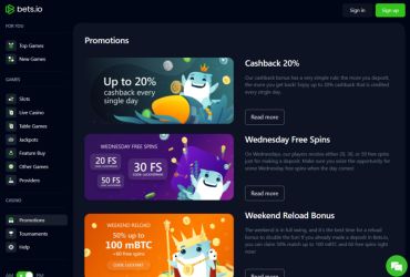 Bets.io - boni und Promotionen