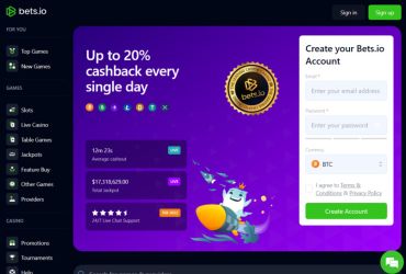 Bets.io - hauptseite