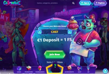 Casombie Casino - Hauptseite