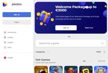 Pledoo Casino - Hauptseite