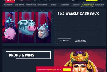 Rabona Kasino - Promotions Seite.