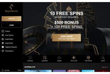 Superseven Casino - Hauptseite