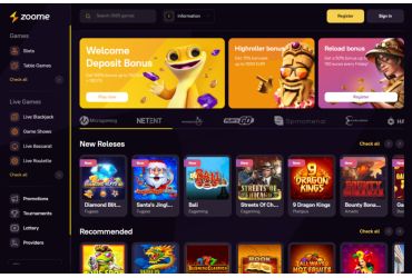 Zoome Casino - Hauptseite