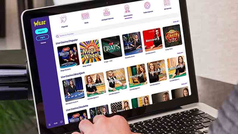 Live-Baccarat im Wildz Casino