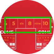 Wetten platzieren - Online Craps