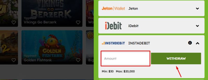 Das Geld auszahlen lassen