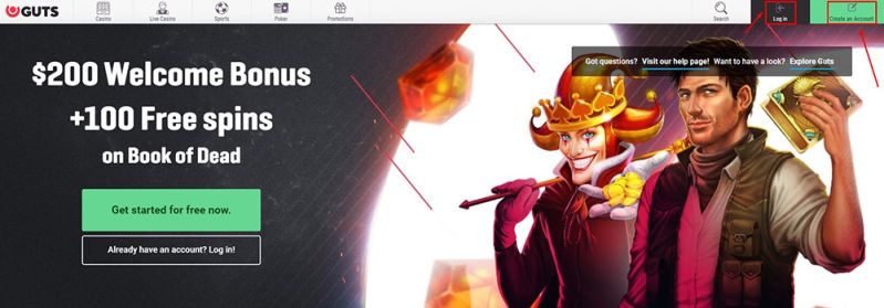 Registrierung im Casino