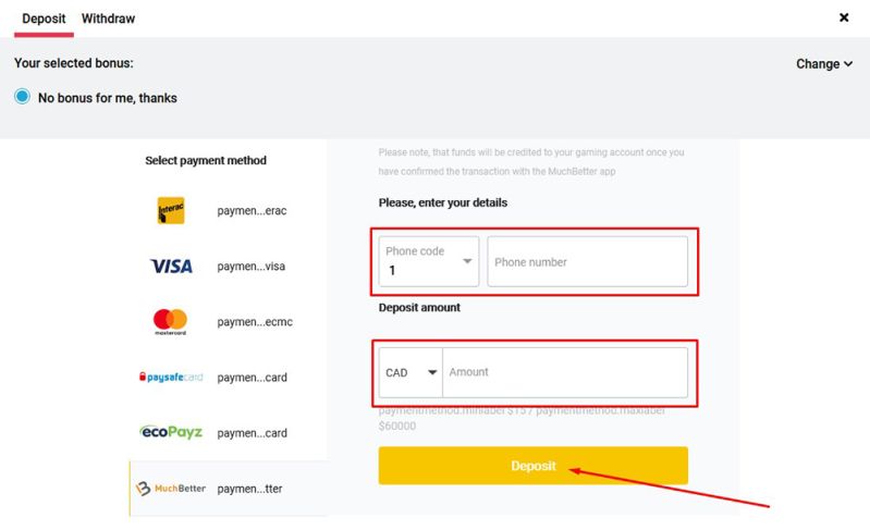 Handynummer und Geldbetrag