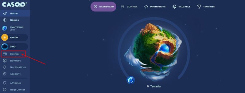 Bakning in einem Kasino