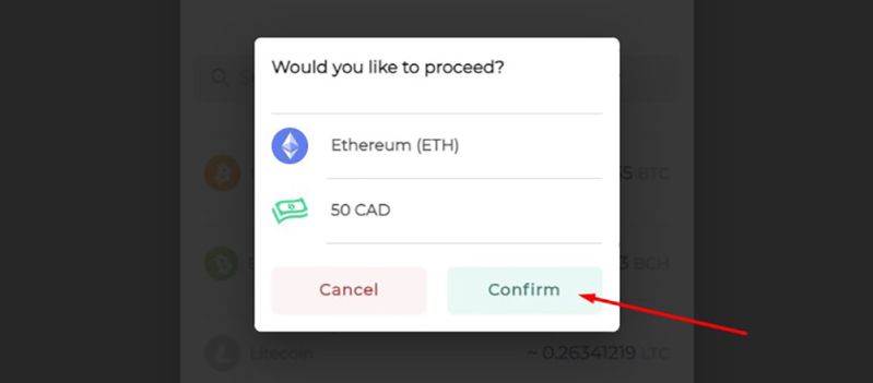 Bestätigen Sie die Zahlung
