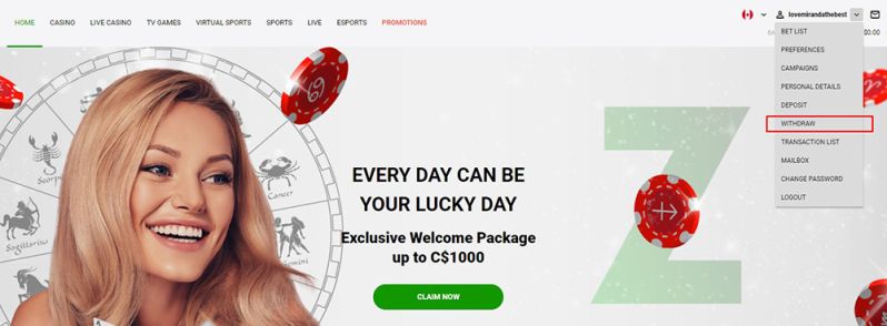 Knopf zurückziehen