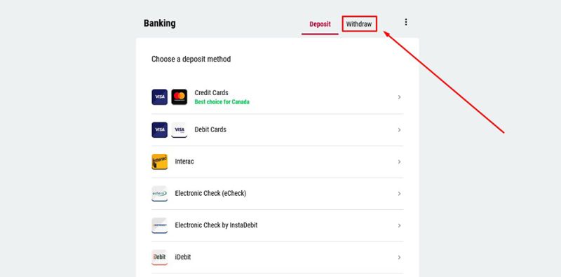 Rückzug in ein Casino