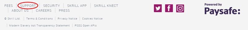 skrill-Unterstützung