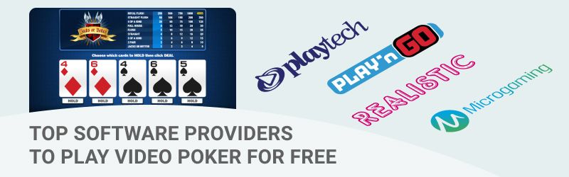 top 4 Softwareanbieter fuМ€r Videopoker