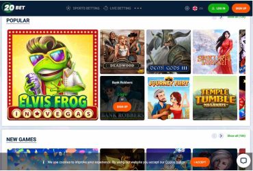 20bet - beliebte Spiele