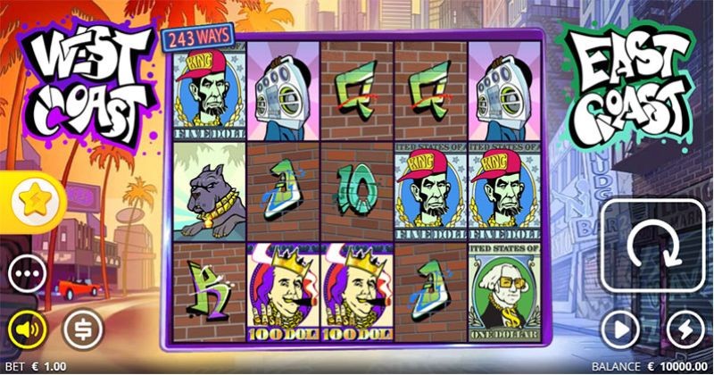 Spielen Sie jetzt den East Coast vs West Coast Slot Online von Nolimit City kostenlos / Casino Deutschland