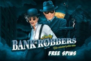 GluМ€cklicher BankraМ€uber-Spielautomat